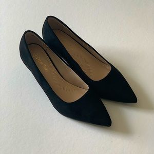 Black Suede High Heel Pumps